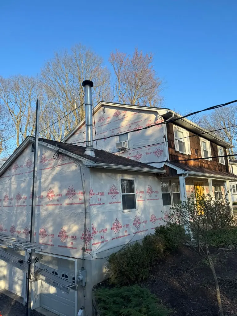 Leaking seam on a gutter run in New Jersey