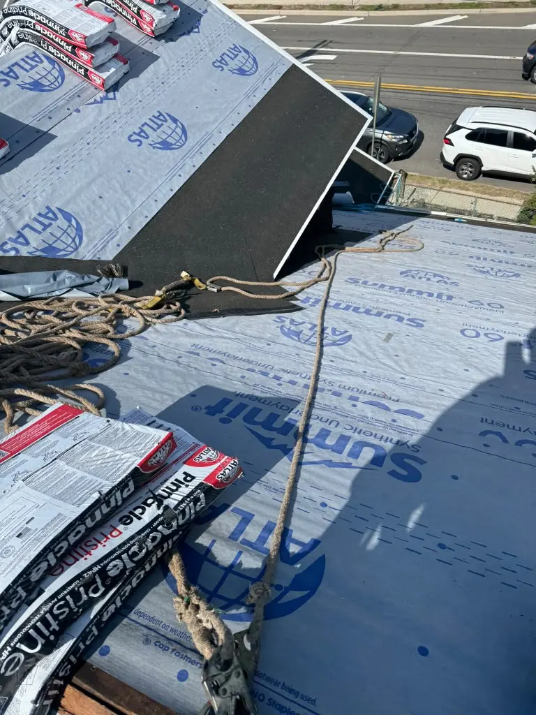 Standing seam metal roof installed on a property in New Jersey