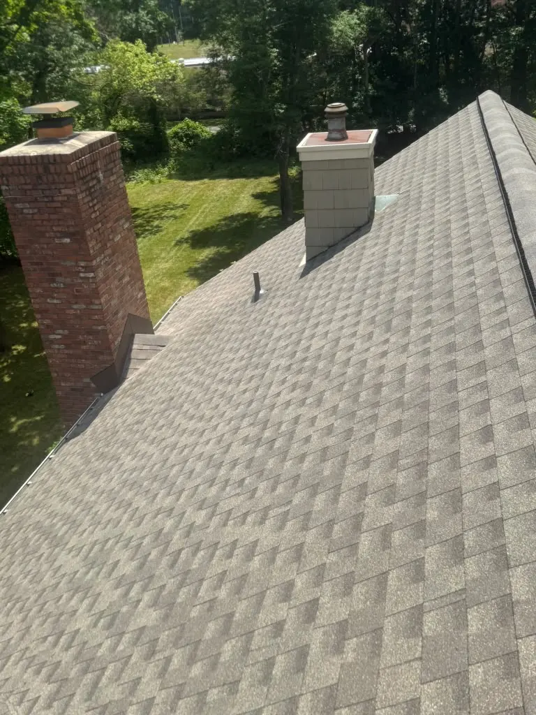 Roof flashing and vents on a New Jersey property