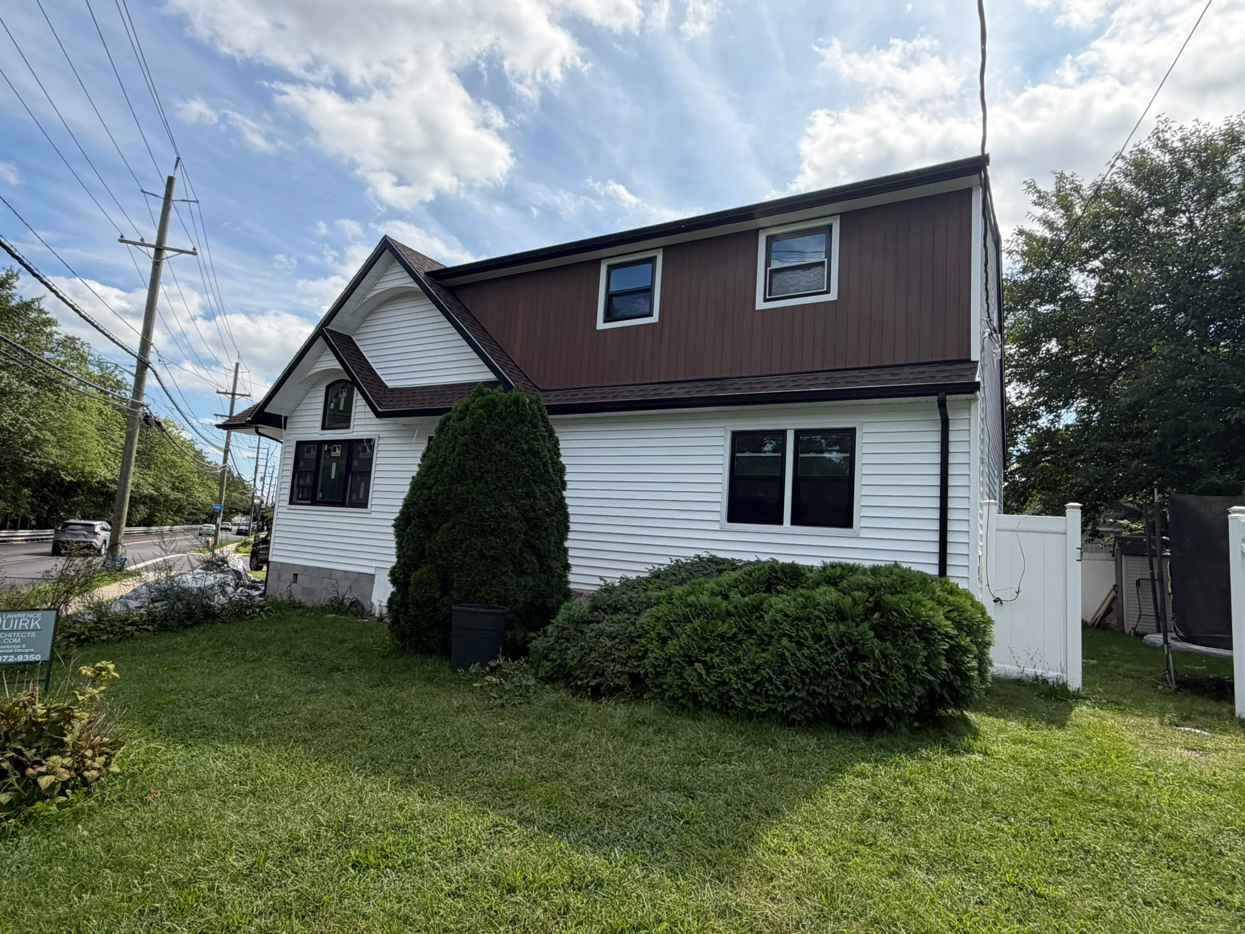 Siding work on a home exterior in New Jersey