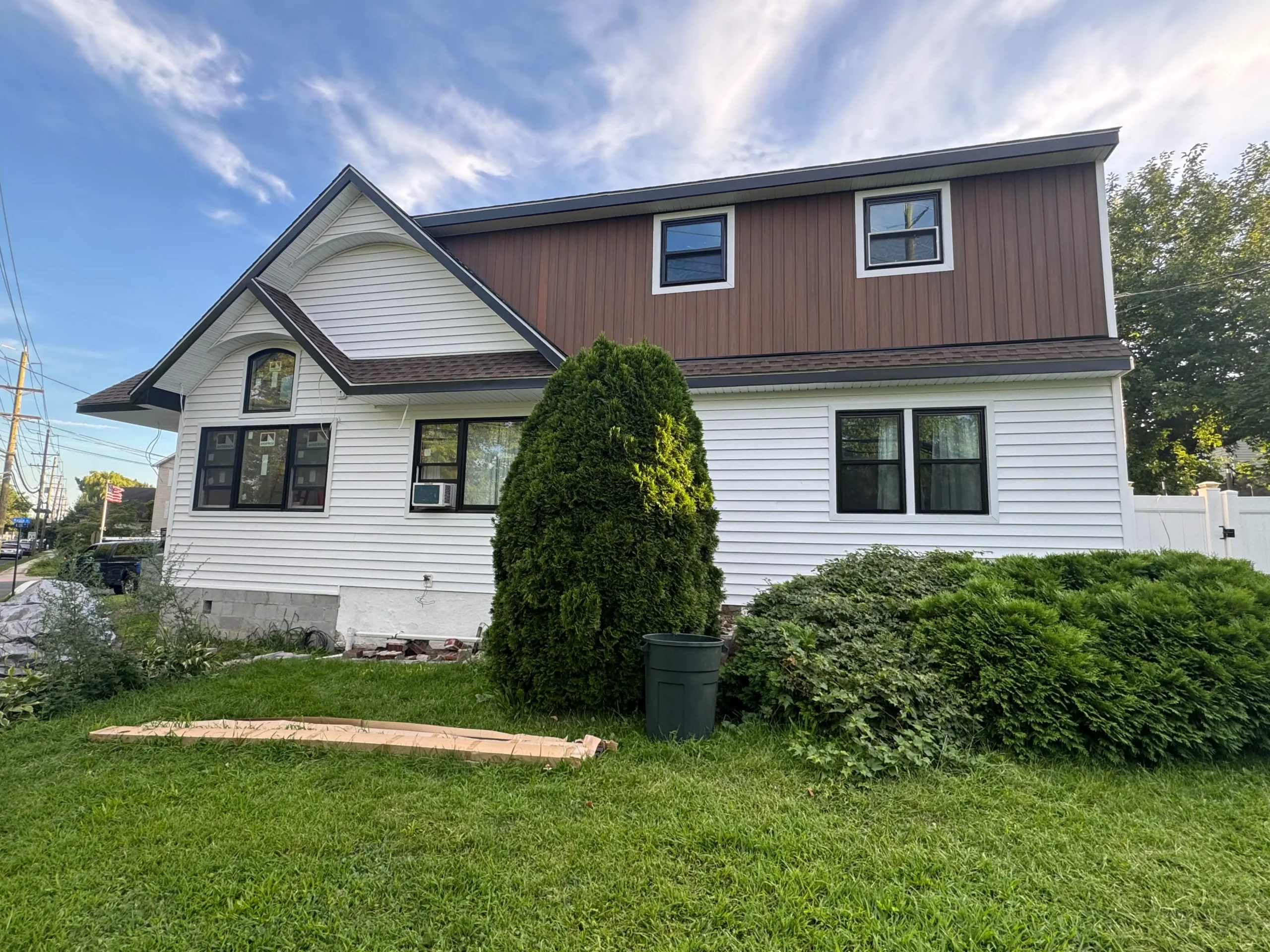 Vinyl siding on a home exterior in New Jersey